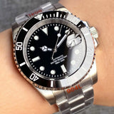 Stainless Steel Dive Automatic Sapphire Crystal Rotating Bezel Luminous Mechanical Watch