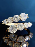 Amazing 3.26 Carat 6 Stone VVS1 D Colour Moissanite Diamonds Silver Engagement Ring