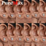 Luxury 0.5-3 Carats Cushion Marquise Oval Moissanite Diamonds Silver Stud Earrings