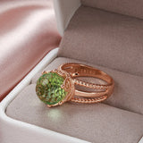 New Unusual 14K Gold Filled Multicolour AAA Zircon Crystal Crown Elegant Rings for Women