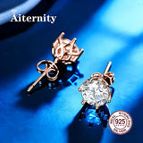 Top Sparkling 0.5-2 Carat D Colour Moissanite 925 Sterling Silver Stud Earrings