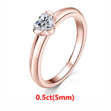 Rose Round Cut D Colour VVS1 Heart Cut  Luxury Moissanite Rings for Women - Fine Engagement Jewellery
