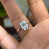 Superb 1-3CT Oval Cut VVS1 D Colour Moissanite Diamond Silver Solitaire Wedding Ring