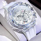 Top Brand Luxury Original High Quality Silicone Strap Waterproof Quartz Multifunction Fashion Trendy Wristwatches