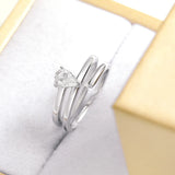 Fabulous 0.5CT VVS1 D Colour Moissanite Diamond Solitaire 18KGP Silver Ring