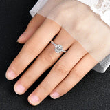 GRA Certified 2CT D Colour VVS1 Oval Moissanite Diamonds Engagement Wedding Ring Set for Women Silver Fine Jewellery