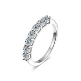 Luxury 0.7CT D Colour Moissanite Diamonds Eternity Rings - GRA Certified Silver Engagement Wedding Fine Jewellery