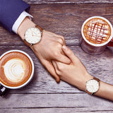 New Arrival Top Brand Luxury Elegant Quartz Movement Brown Leather White Dial Ladies Waterproof Watches