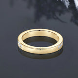 Remarkable VVS1 D Colour Moissanite Ring Channel Set Full Eternity 925 Silver Ring
