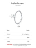 Shining Clear AAAA Lab Created Diamond 925 Silver Solitaire Fine Ring