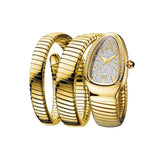 The Best Choice for Fashionable and Simple Women's Snake Design with High-End Quartz Watches - Best Gift