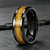 Various Flowing Sand/Green Grass Agate Inlay 8mm Tungsten Carbide Rings