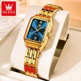Luxury Brand Gold Plated Stainless Steel Waterproof Automatic Date Women's Watches - Elegant Bracelet Set Ideal Gift