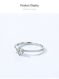 Stunning 925 Sterling Silver AAAA Lab Created Diamond Stackable Solitaire Ring
