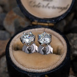 Premium 0.2-3ct Moissanite Diamonds Sterling Silver Unisex Stud Earrings
