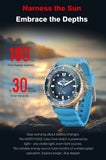 New Solar Powered Luxury 316L Stainless Steel Case Waterproof 300M Quartz Dive Watch