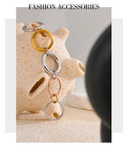 18K Gold Plated Stainless Steel 3 Colors 5 Links Popular Stacked Rings