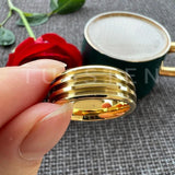 New Arrival Three Grooves For Inlay Channel Polished Shiny Dome Edges 8MM Tungsten Weddings Rings