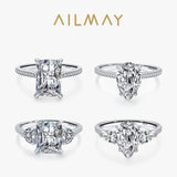 Classic Luxury Selection AAAA Lab Created Diamonds 925 Sterling Silver Rings
