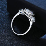 Excellent 3CT GRA Certified Double Halo Moissanite Rings for Women Engagement Wedding S925 Sterling Silver Jewellery