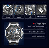 Best Selling Top Brand Casual Fashion Trendy Original Silicone Strap Waterproof Quartz Multifunction Men's Watches
