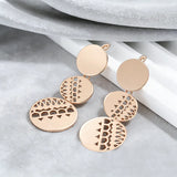 14 Karat Gold Filled Retro Ethnic Long Dangle Fine Jewellery Earrings For Women