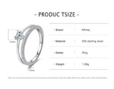 Elegant Dazzling Heart AAAA Lab Created Diamond 925 Sterling Silver Ring
