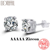 2 Carat 8.0mm D Colour Moissanite Diamond 925 Sterling Silver Stud Earrings