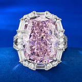 Fabulous New Ice Flower Cut G Colour High Quality AAAAA High Carbon Pink Diamonds Ring - Fine Jewellery