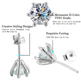 New 1ct Moissanite with GRA s925 Sterling Sliver Plated 18k White Gold Stud Earring for Women Fine Jewellery - The Jewellery Supermarket