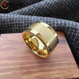 Polished Brushed Flat 10MM 12MM Classic Tungsten Men Women Wedding Ring Comfort Fit