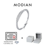 Classic Geometric VVS1 D Color Moissanite Rings 925 Sterling Silver Ring