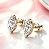 Luxury 0.5-2 Carat Radiant Emerald Pear Asscher Princess Cut Moissanite Diamonds Earrings