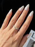 Real VVS1 D Colour Moissanite Diamond V-Shaped Fashion Shining Ring Fine Jewellery