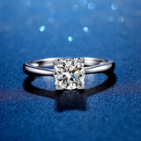 Excellent 0.5-3CT D VVS1 Round Moissanite Diamonds Rings for Women Sterling Silver Engagement Wedding Fine Jewellery