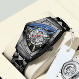 Leisure Hollow Triangle Design Fashion Automatic Movement Mechanical Mens Wristwatches. Luxury WatchesMen Gifts