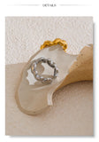 18K Gold Plated Stainless Steel  Heart Love Casting Open Ring Popular Fashion Jewellery
