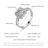 Lovely Real 1 Carat D Color Diamond VVS Moissanite Diamonds Gemstone Sterling Silver Engagement Wedding Jewellery - The Jewellery Supermarket