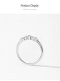 Cute Flower 925 Sterling Silver AAAA Lab Created Diamond  Rings Fine Jewellery