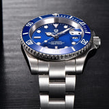 Luxury Brand Stainless Steel 10Bar Waterproof Automatic Chronograph Sapphire Glass Business Men's Mechanical Watches - The Jewellery Supermarket