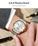 Famous Brand Business Classic Automatic Mechanical Dual Calendar Auto Date Waterproof Watches for Men