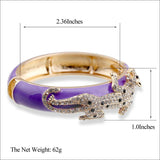 New Arrival Unique Special Leopard On the Enamel Bangle Statement Trendy Bracelet for Women - Party Prom Fashion Gift - The Jewellery Supermarket