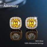 Fine Moissanite Diamonds S925 Sterling Silver Stud Earrings For Women And Men