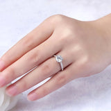 Elegant D Colour VVS1 Moissanite Diamond Solitaire Rings for Women Silver Ring Wedding Engagement Fine Jewellery