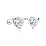 Pear, Princess, Marquise, Cushion Asscher Cut Silver Moissanite Diamonds Stud Earrings
