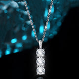 Captivating 1.5cttw Real D Colour VVS1 Full Moissanite Diamonds Necklace For Women  - 925 Sterling Silver Fine Jewellery