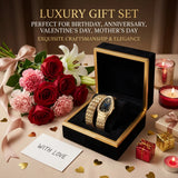 New Arrival Black Dial Alloy Strap Vintage Fashion Classic Quartz Watch