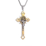 Exquisite Men's Ladies Cross Stainless Steel Pendant Necklace Gothic Religious Cross Amulet Jewellery - The Jewellery Supermarket