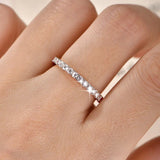 Terrific Full Eternity 2mm VVS1 D Colour Moissanite Stackable Sparkling Ring