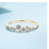 Luxury Moissanite Diamonds Rings 925 Silver with White Yellow Gold Plated Pass Diamond Test For Women Rings Jewellery